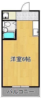 レジデンス歯科大前(ワンルーム/3階)の間取り写真