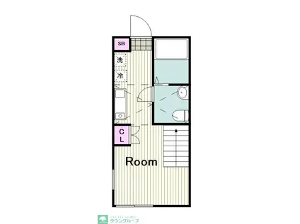 グランドヒル中山(ワンルーム/2階)の間取り写真