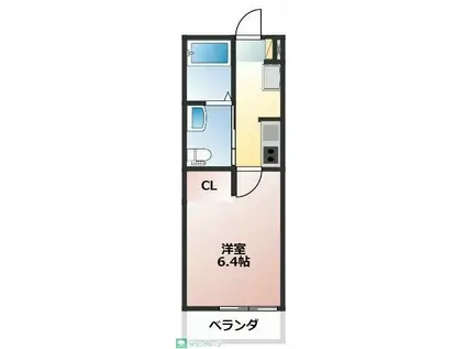 MOCA 星のすみか(1K/1階)の間取り写真