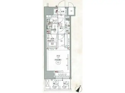 ル・リオン西日暮里(1K/4階)の間取り写真