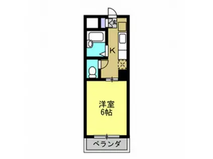 グラースコート(1K/2階)の間取り写真