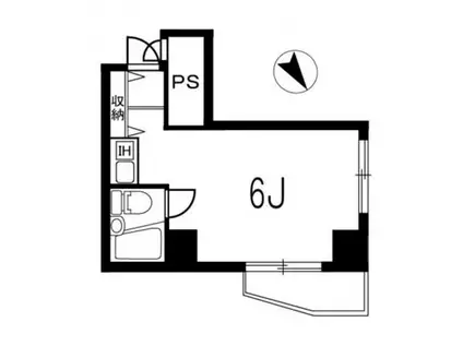 スカイコート後楽園第2(ワンルーム/8階)の間取り写真
