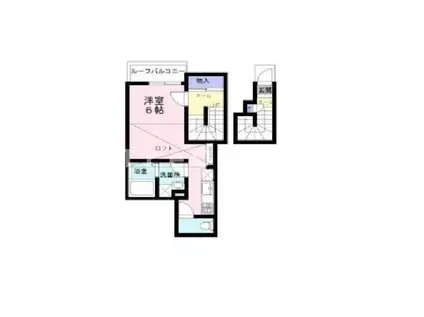 わいずけい(1K/2階)の間取り写真