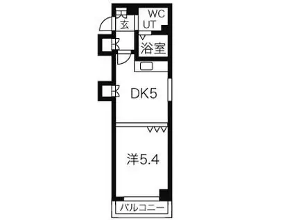 メープル北円山(1DK/7階)の間取り写真