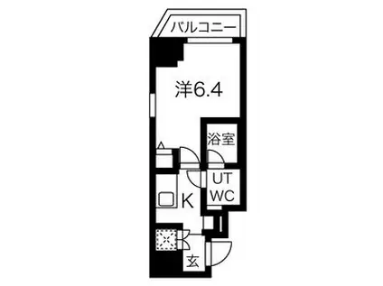 スパシエルクス横濱鶴見(1K/4階)の間取り写真