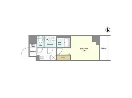 ブラウ南池袋(1K/14階)の間取り写真