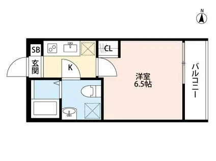 コンフォートメゾン蕨(1K/2階)の間取り写真