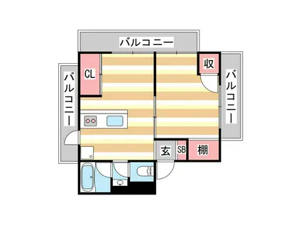 マンション富士(1LDK/3階)の間取り写真