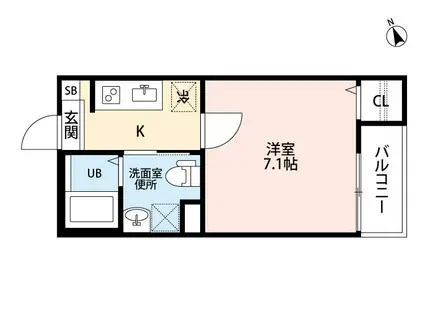 N&A HOME 露橋(1K/1階)の間取り写真