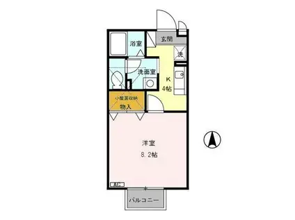 レオ壱番館(1K/2階)の間取り写真
