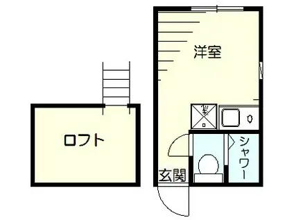 ユナイト星川フローリー(ワンルーム/1階)の間取り写真