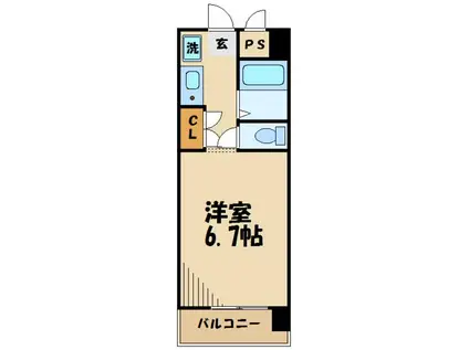 エステージ西調布(1K/3階)の間取り写真