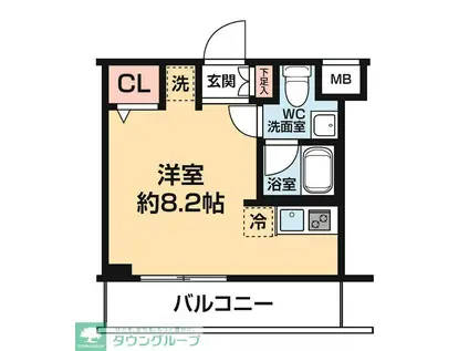 ARCOBALENO KAWASAKI ウエスト(ワンルーム/1階)の間取り写真