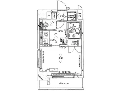 ルーブル中野坂上(1K/12階)の間取り写真