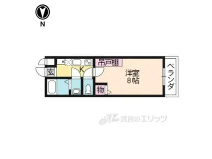 三番木木福大前(1LDK/1階)の間取り写真