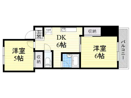 ヒダマンション(2DK/3階)の間取り写真