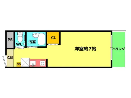 有馬パレス加美(1K/3階)の間取り写真