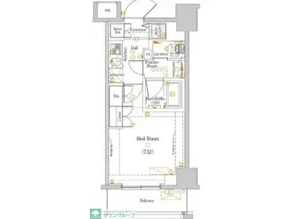 DIPS十条仲原イースト(1K/10階)の間取り写真