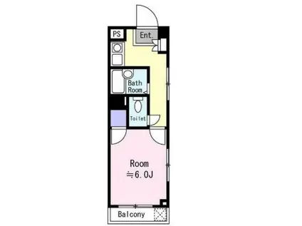 ベイサイド浅間町マンション(1K/4階)の間取り写真