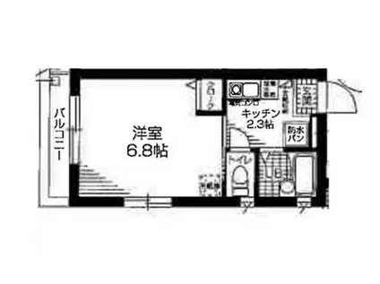 ウィステリアコンフォート(ワンルーム/1階)の間取り写真