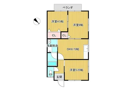 HOBBY BOX(3DK/2階)の間取り写真