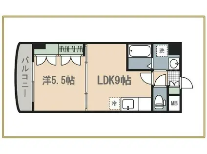 ロイヤルパレス(1LDK/10階)の間取り写真