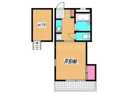 スプリングスガーデン(1K/2階)の間取り写真