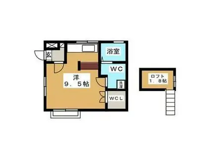 カーサカルテットA(ワンルーム/1階)の間取り写真