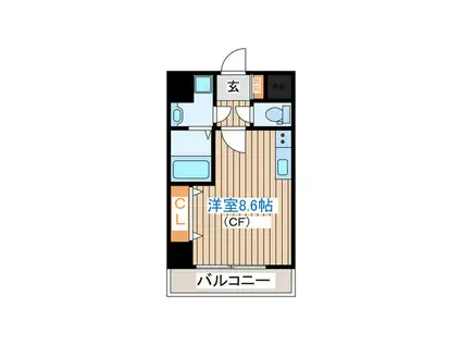 レジデンスREIWA支倉(ワンルーム/4階)の間取り写真