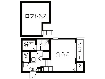 ラ・ポルト(1SK/1階)の間取り写真