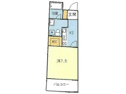 ラヴィータ梶ヶ谷(1K/1階)の間取り写真