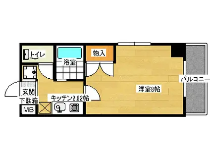 第12友建ビル(1K/6階)の間取り写真