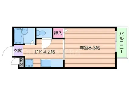 バビーズ千里山(1K/5階)の間取り写真