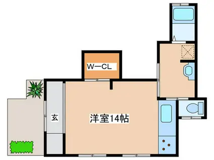 香風荘(ワンルーム/1階)の間取り写真