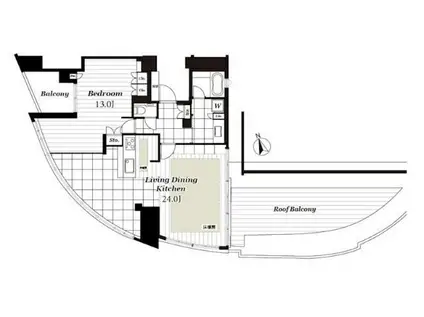 THE CONOE(1LDK/11階)の間取り写真