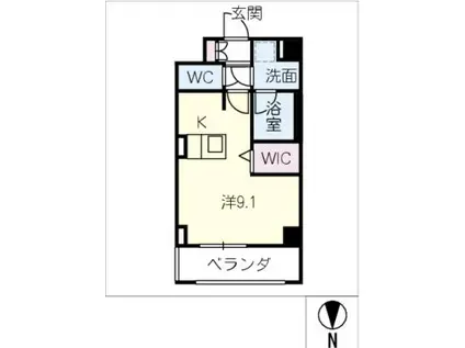ABELIA(ワンルーム/3階)の間取り写真