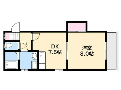 ヴィオラ大芝(1LDK/2階)の間取り写真