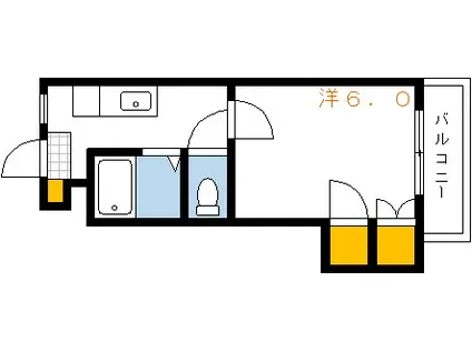 滝川ビル(1K/3階)の間取り写真