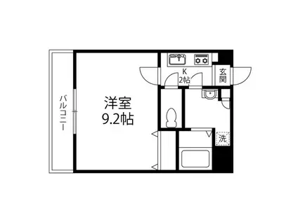 ロイヤルガーデン春日町(1K/6階)の間取り写真