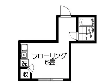 黒澤マンション(ワンルーム/2階)の間取り写真