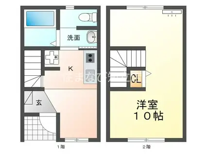 ラ・プリマベーラ(1DK/1階)の間取り写真