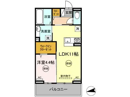 グレイシア(1LDK/3階)の間取り写真