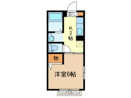 グレイスコート(1K/1階)の間取り写真