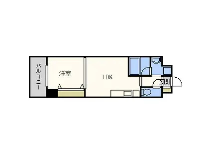 BRAVI南船場(1LDK/3階)の間取り写真