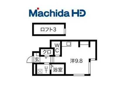 あんしん沢田08-3004(ワンルーム/1階)の間取り写真