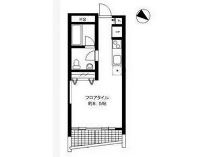 ヴィスタ参宮橋(ワンルーム/1階)の間取り写真