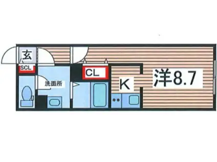 G VIVRE 御器所(1K/4階)の間取り写真