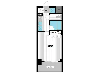 スペーシア川崎III(1K/4階)の間取り写真