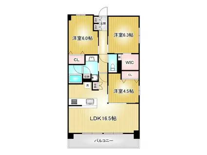 プレサンスロジェ上前津駅前 THE RESIDENCE(3LDK/10階)の間取り写真