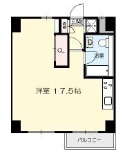ASレジデンス材木町(ワンルーム/9階)の間取り写真